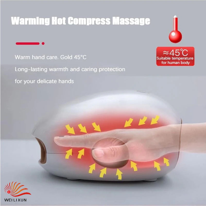 Relaxation Treatments Beauty Premium Pneumatic Hand Massage Wireless Hand Massager Air Pressure Hot Compress Acupressure Tool