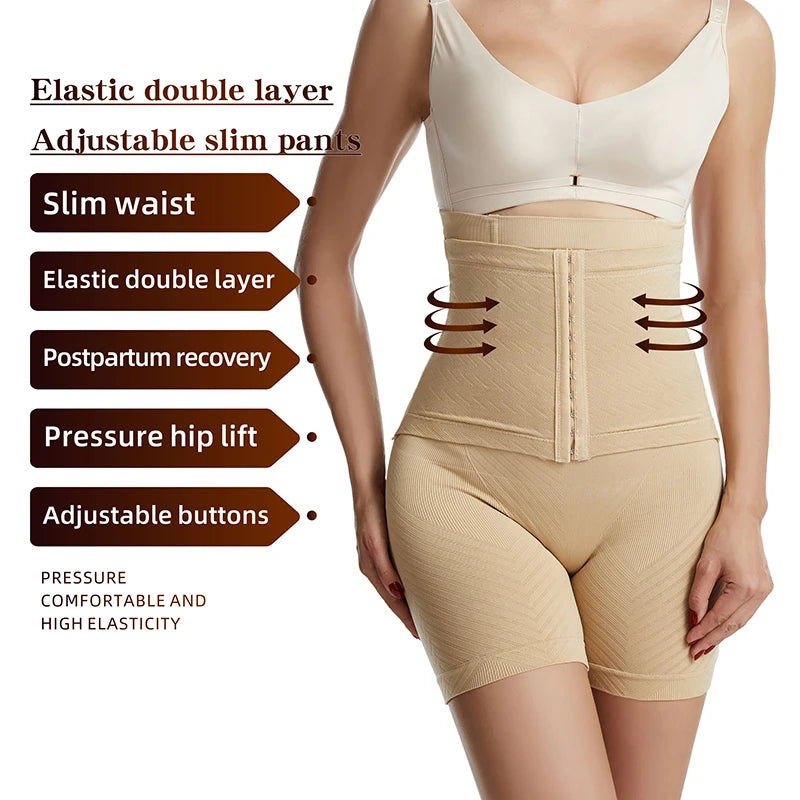 Shapewear for Women Tummy Control Body Shaper Fajas Shorts with Hook Butt Lifter Panties High Waisted Underwear Slimming Panties