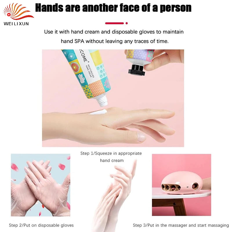 Relaxation Treatments Beauty Premium Pneumatic Hand Massage Wireless Hand Massager Air Pressure Hot Compress Acupressure Tool