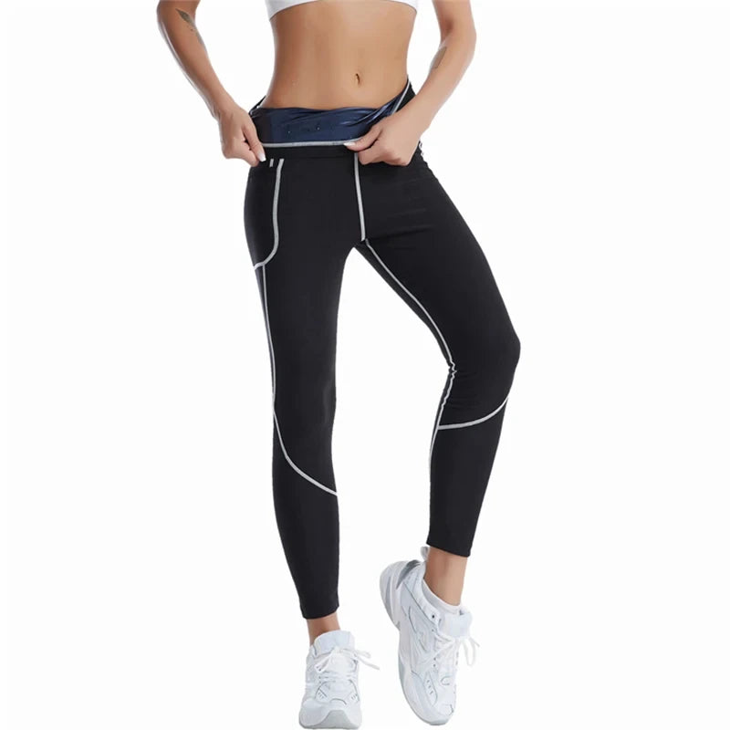 Sauna Suits Women Gym Clothing Sets Fat Burning Shapewear Coats Tops Fitness Sportswear Weight Loss Sweating Sports Leggings