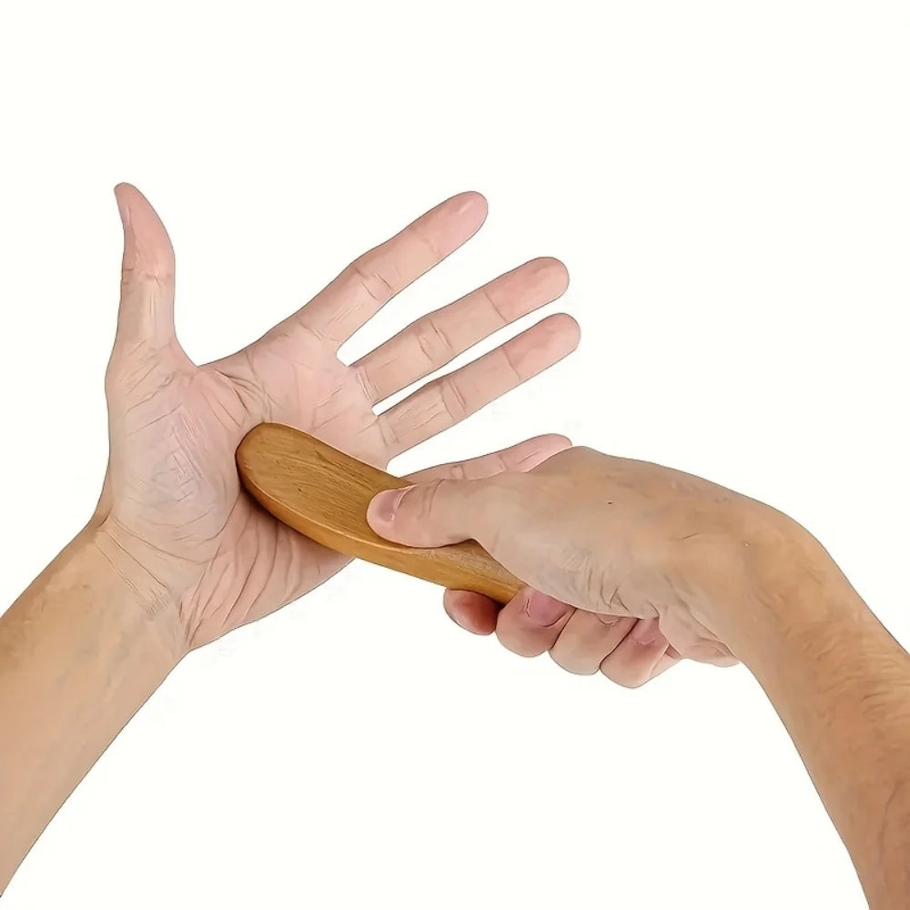 1 Portable Wooden Massage Stick, a Handheld Scraping Tool for Muscle Relaxation, Suitable for Use on Arms, Legs, and the Entire Body