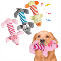 Pet Dogs, Cats, Plush Cartoon Embroidery, Bite Resistant and Stress Relieving, Ducks, Pigs, Elephants, Cute Vocalizations Toys
