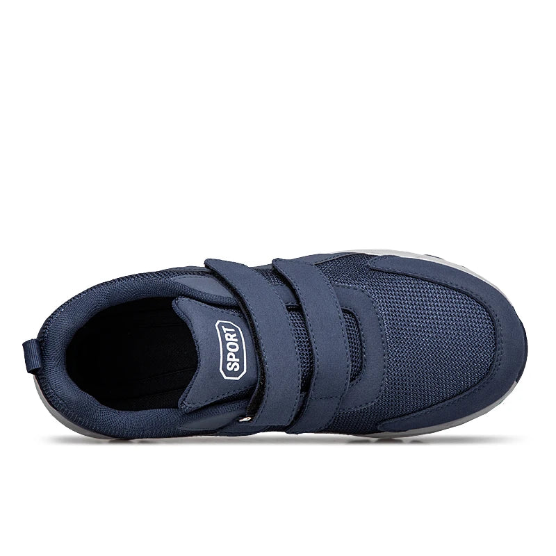 Diabetic Shoes for Men Comfort Walking Shoes for Elderly Swollen Feet Orthopedic Adjustable Double Strap Hook and Loop Sneakers