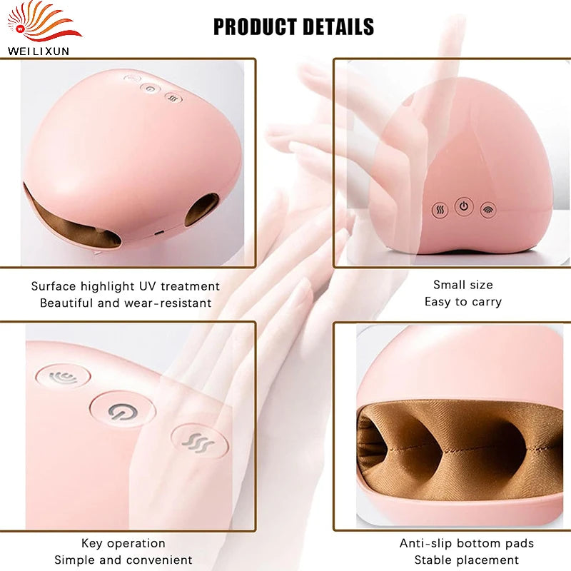 Relaxation Treatments Beauty Premium Pneumatic Hand Massage Wireless Hand Massager Air Pressure Hot Compress Acupressure Tool