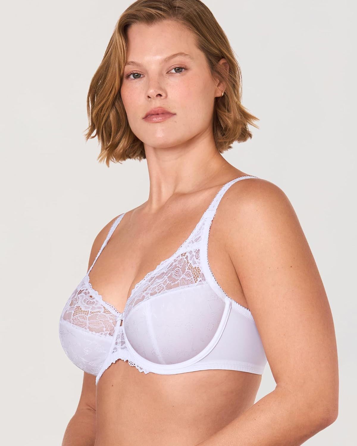 Women'S Minimizer Full Coverage Lace Bras | Underwire, plus Size, No Padding Unlined, Classic