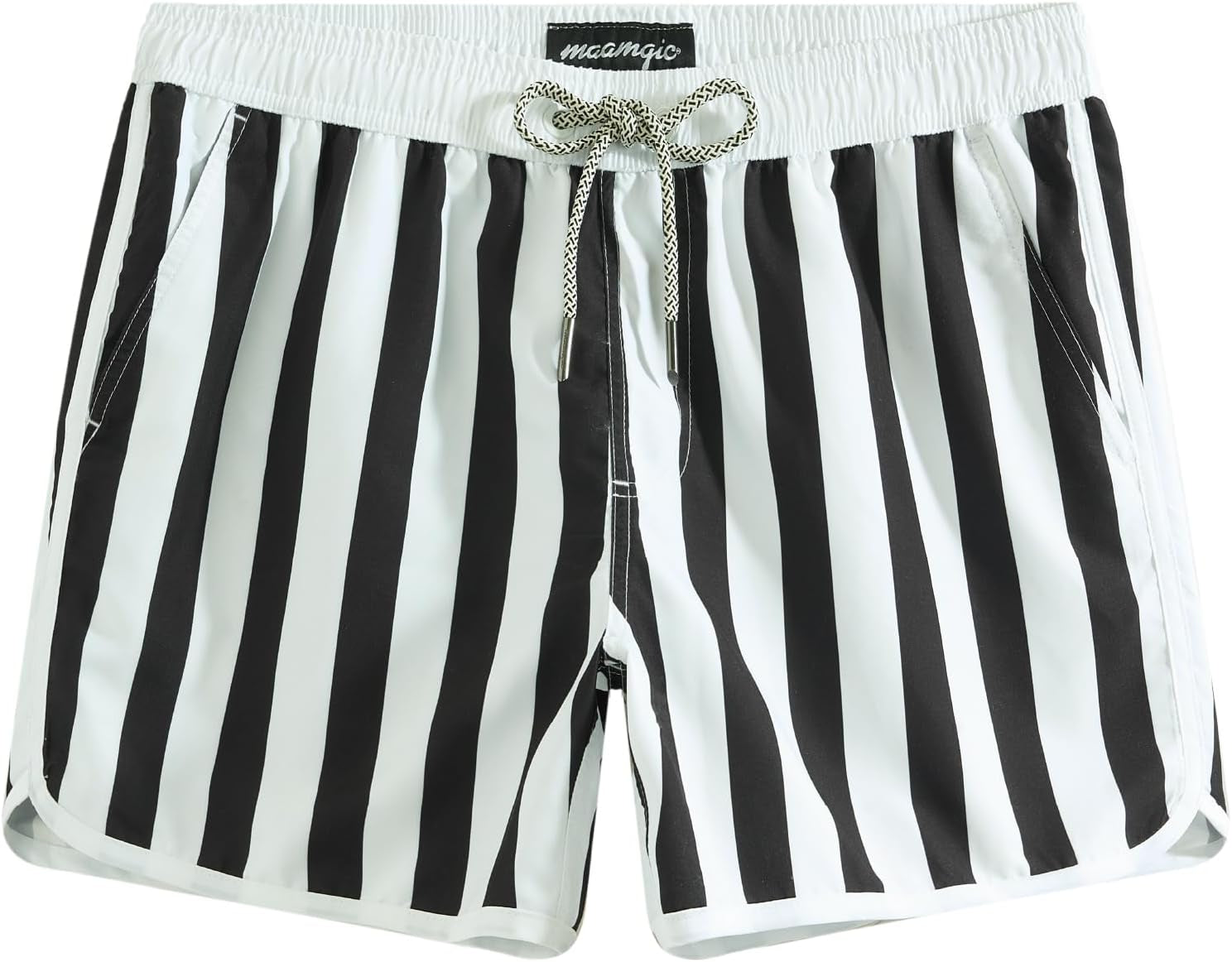 Mens Boys Short 80S 90S Vintage Swim Trunks with Mesh Lining Quick Dry Swim Suits Board Shorts