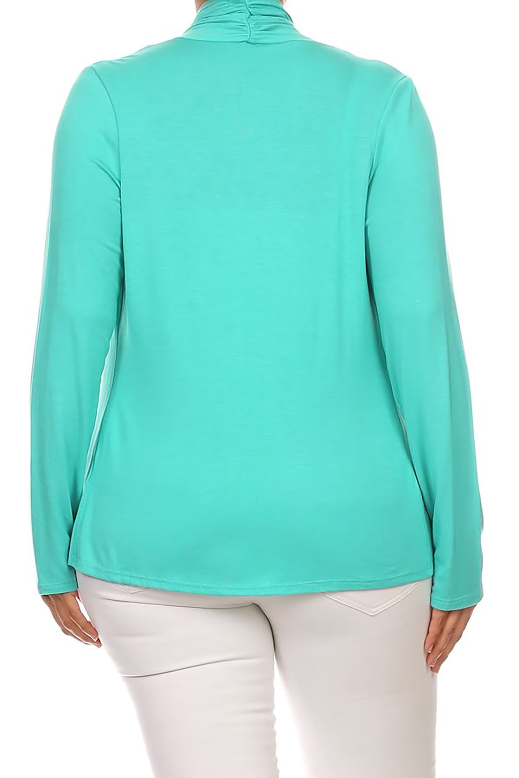 Women'S plus Size Soft Casual Drape Open Front Cardigan Long Sleeve