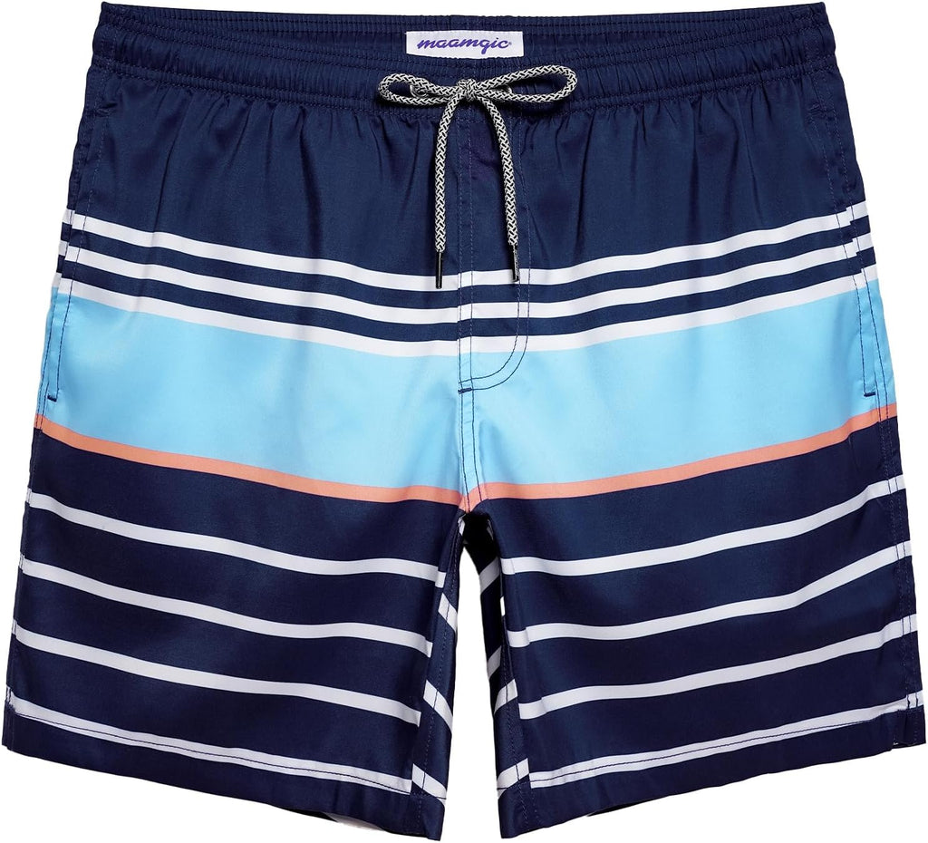 Mens Swim Trunks Quick Dry Swim Shorts with Mesh Lining Funny Swimwear Bathing Suits 7Inch