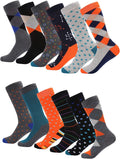 Mio Marino Men'S Dress Socks - Colorful Funky Socks for Men - 12 Pack - Retro Collection - 13-15